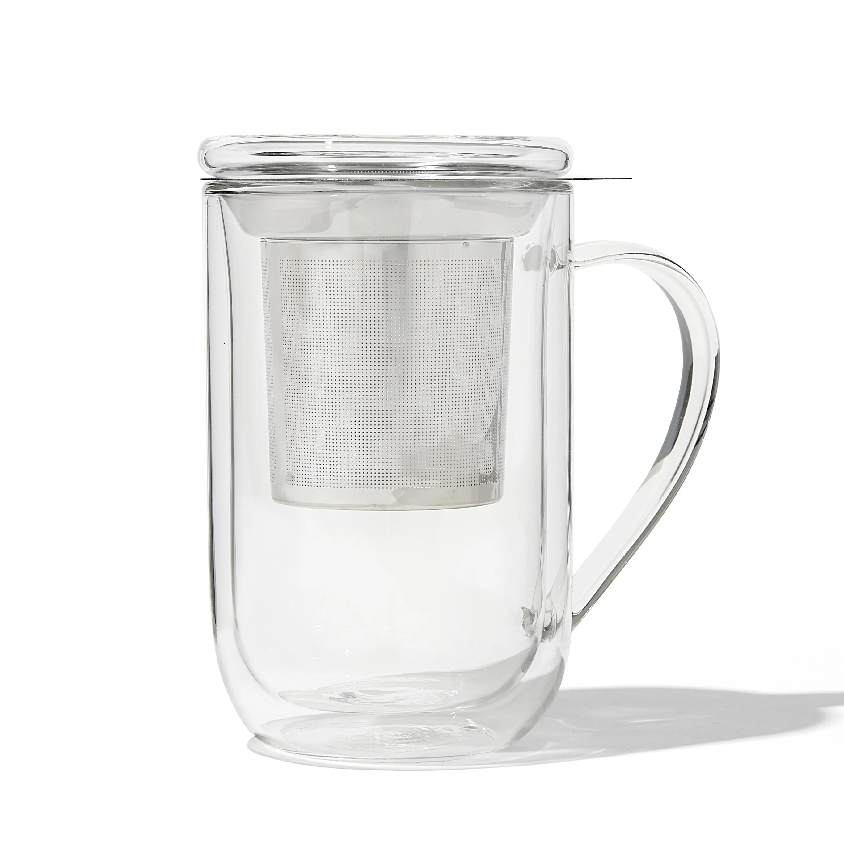 Double Walled Glass Nordic Mug with Infuser - Image 3