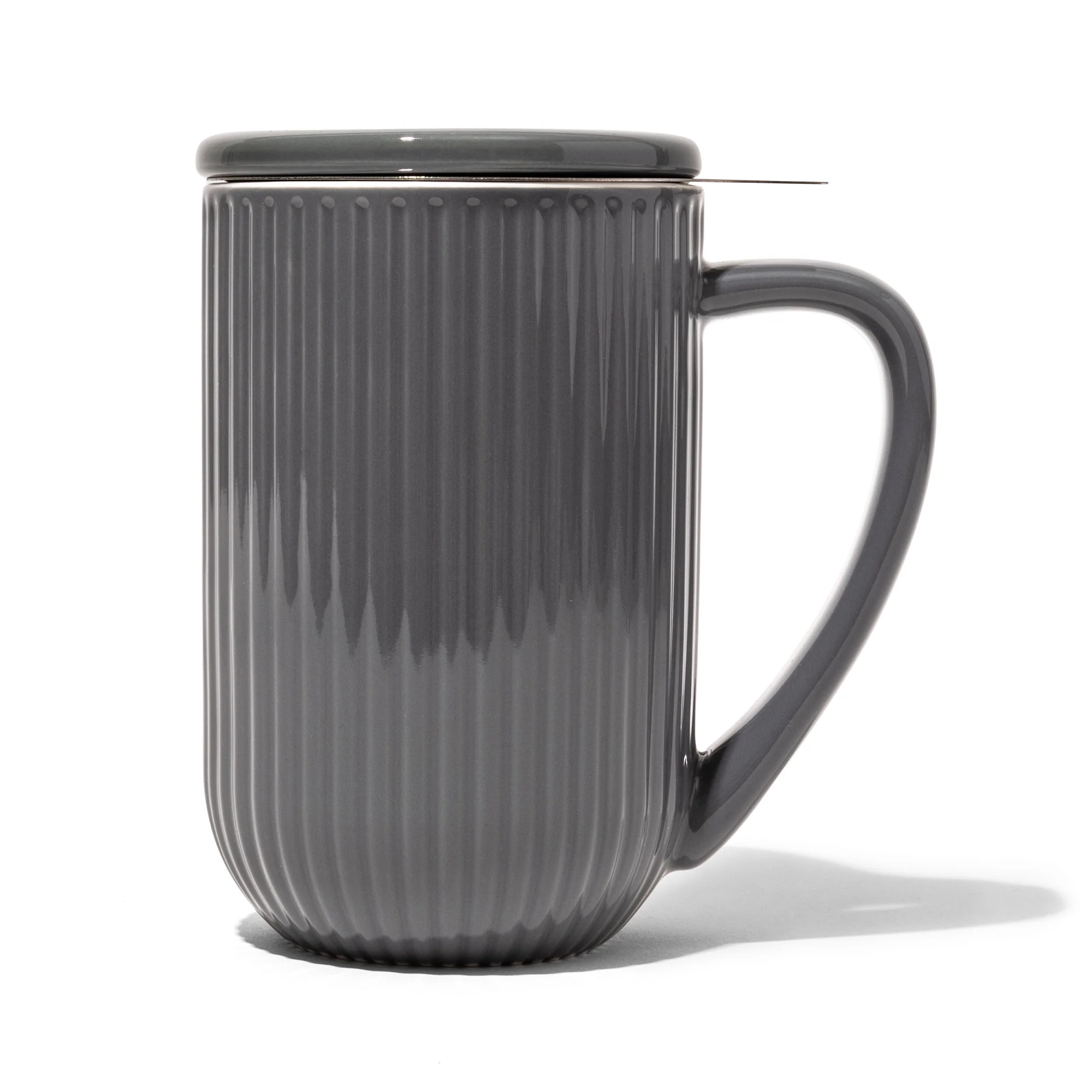 Sesame Grey Ribbed Nordic Mug - Image 2
